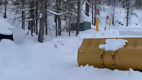 Heavy snow in Switzerland