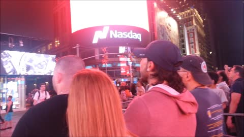 New York City Time Square at night June 23 2015