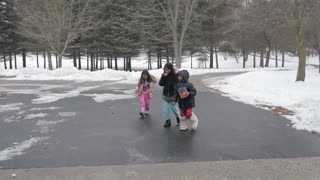 ice storm slippery driveway