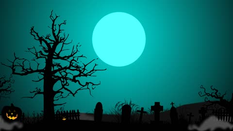 Halloween full moon animation background