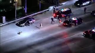 Police Take Down Suspect After Night Pursuit
