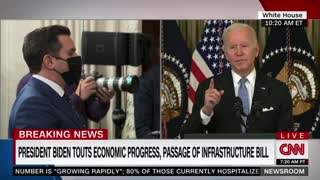 Biden yells at a reporter after being asked about payouts to families who were separated after illegally crossing the border