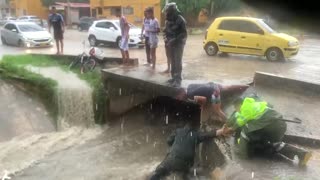 Menor arrastrado por arroyo en Barranquilla