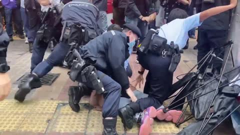 The recent violence of police in Hong Kong