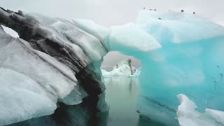 Beginner drone pilot crashes into majestic iceberg