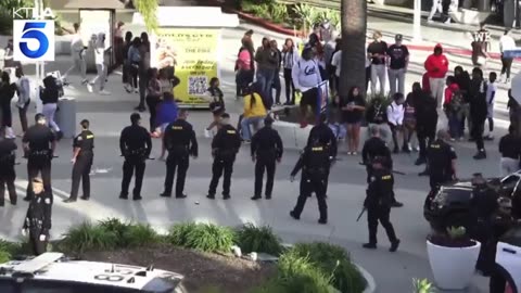 The Long Beach Police Department shut down The Pike Outlets following multiple fights