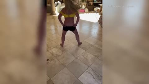 Viral Video- Britney Spears dances and pulls her briefs down dangerously low