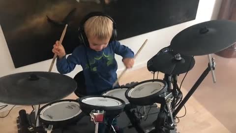 Boy Playing The Drums -Boy Playing The Drums