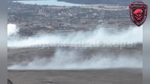 Russian mortar team deploys smoke on the frontline