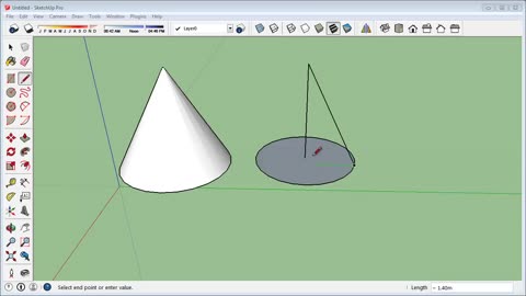 Sketchup How To Make a Cone in 3 different ways
