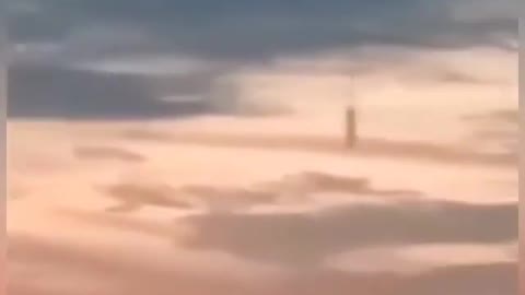 UFO at sea. Something falls from the sky into the sea. UFO sighting