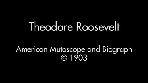 Theodore Roosevelt Leaving The White House (1898 Original Black & White Film)