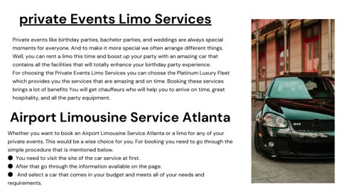 Get the best Black Limousine Services in Atlanta