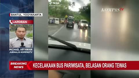 Latest! Tourism Bus Accident Incident in Bantul, 13 People Killed