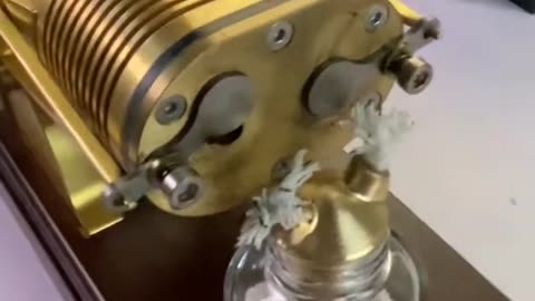 Antique Hand Started Stirling Engine Model