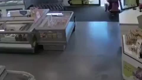 Man Crashing Into The Store