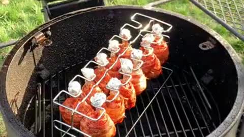Honey Bacon BBQ Chicken Lollipops