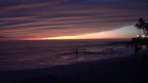 Kailua-Kona, HI — La'aloa Bay Beach Park (Magic Sands Beach) - Sunset