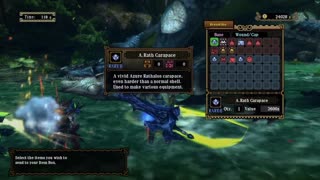 Monster Hunter 3 Ultimate Online Azure Rathalos Hunt (Recorded on 3/26/13)