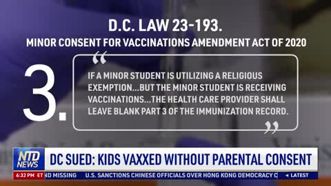 DC Being Sued For Vaccinating Kids Without Parental Consent
