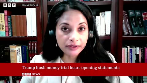 Donald Trump hush money trial hears opening statements | BBC News