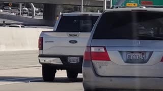 Norco CA, overpass with the biggest American flag