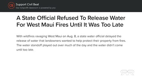 Mass Murder and the West Maui Land Grab