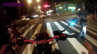 Cop Pulls Over Biker