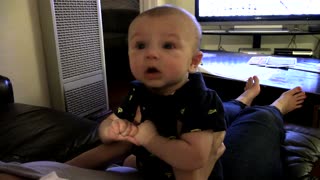 Tiny little baby let's out the most epic fart ever