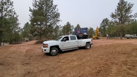 Moving the conex into position