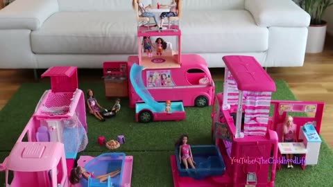 Barbie Dream House and Dream Camper Huge Collection 2020, Barbie Dollhouse Tour Barbie Dream Life
