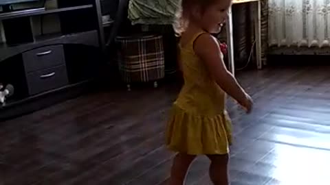 Little girl having fun