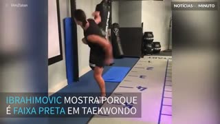 Ibrahimovic mostra porque é faixa preta em Taekwondo