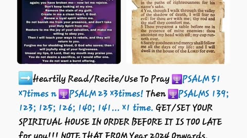 3/3: Encouraged To Leave false churches [🕎Psalm 51 ×7times n 🕎Psalm 23 ×3times] by Apostle Gordon