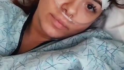 Young woman suffers reaction from the experimental covid shot