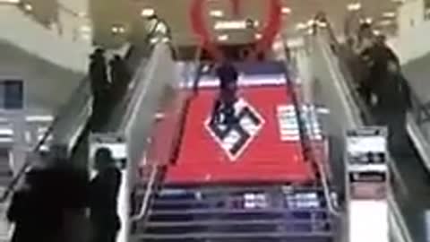 Huge Nazi Flag Displayed in Ukrainain Mall