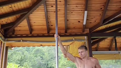 Freestyle Pole Dancing With a Chair