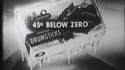 1955 SWANSON FROZEN FRIED CHICKEN DRUMSTICKS TV Commercial