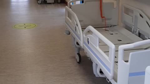 empty hospitals rows of unsused stretchers