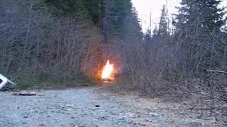 Blowing up BBQ propane tank with 308 rifle