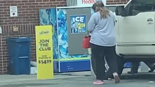 Women Take Odd Preventive Measures for Gas Station