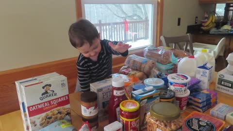Little Man's First Grocery Haul