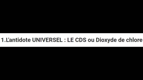 17.09.2022 L'antidote UNIVERSEL - Le Dioxyde de chlore dispersé dans le ciel