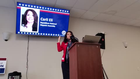 Carli Eli speaks to the Fayette County Republican Party