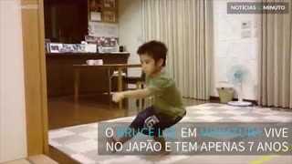 Mini Bruce Lee vive no Japão e treina como um verdadeiro atleta