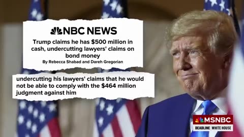 'Somebody is lying': Trump contradicts his lawyers, claims to have $500 million in cash on hand