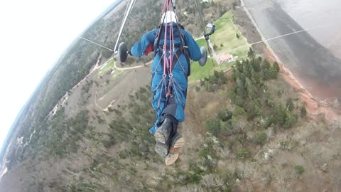Hang Gliding 1000 feet over Nova Scotia
