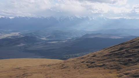 Panoramic video of mountains