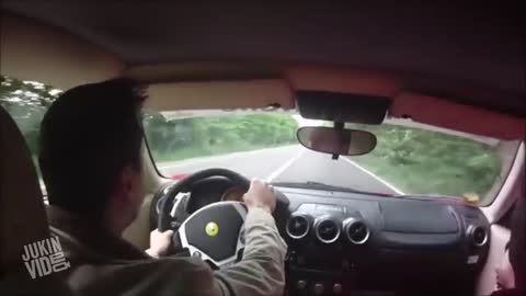 Man almost CRASHES Ferrari during Test Drive !