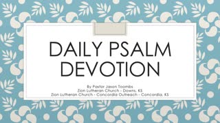 Psalm 62 Devotion